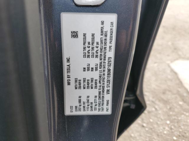 5YJ3E1EB6NF162979 Tesla MODEL 3