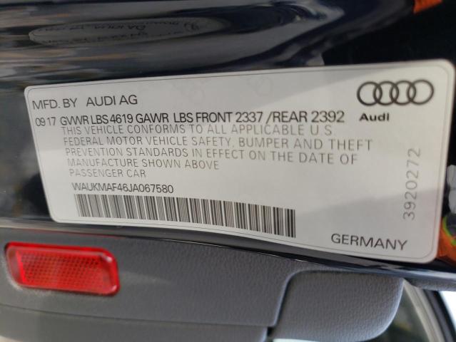 2018 AUDI A4 PREMIUM - WAUKMAF46JA067580