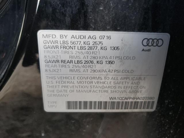 2017 AUDI SQ5 PREMIU - WA1CCAFP4HA020380