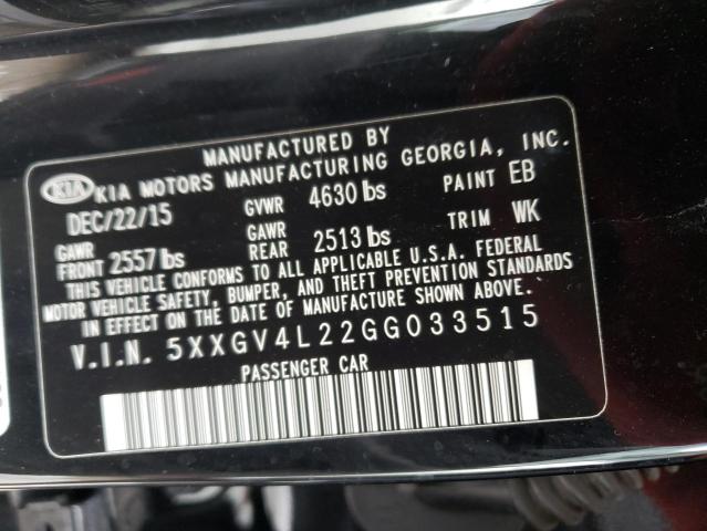 5XXGV4L22GG033515 KIA OPTIMA SXL