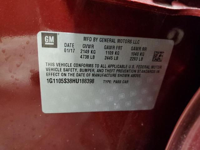 2017 CHEVROLET IMPALA LT - 1G1105S38HU188398