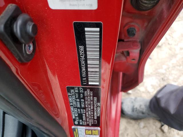 KNADM4A34F6429568 KIA RIO LX