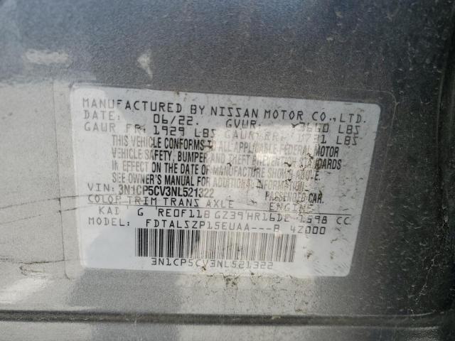 3N1CP5CV3NL521322 NISSAN KICKS 2022