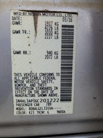 1N4AL3AP3GC201222 Nissan ALTIMA 2.5