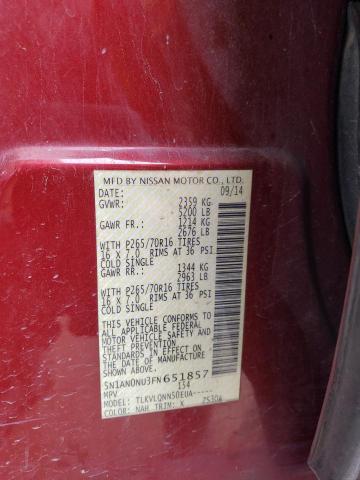 2015 NISSAN XTERRA X 5N1AN0NU3FN651857