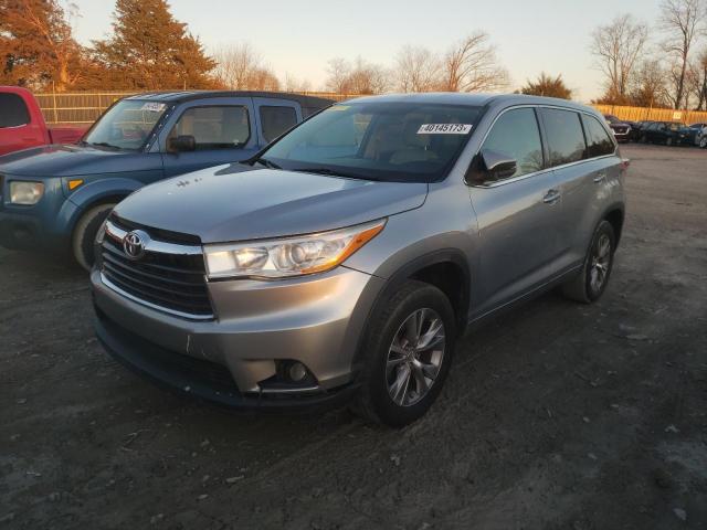 Salvage cars for sale from Copart Madisonville, TN: 2014 Toyota Highlander LE