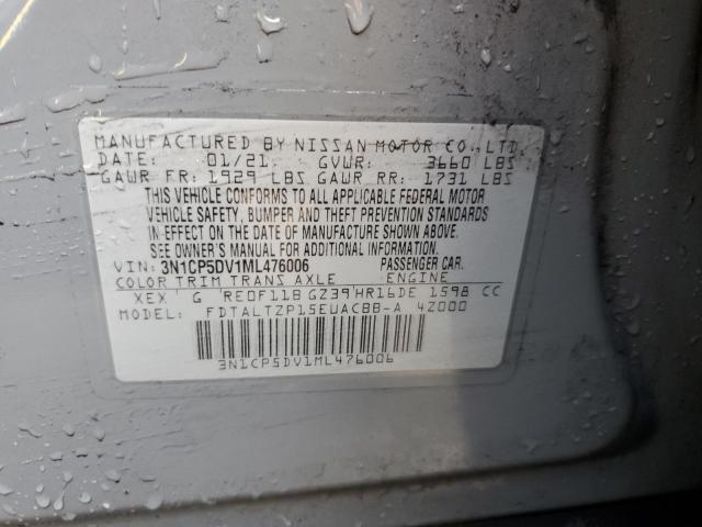 2021 NISSAN KICKS SR - 3N1CP5DV1ML476006