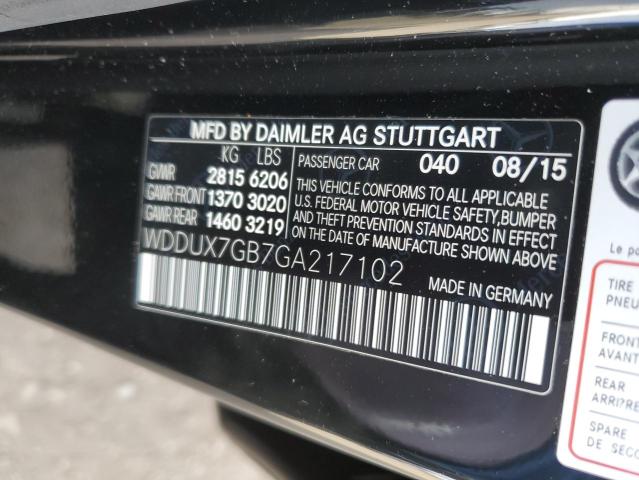 2016 MERCEDES-BENZ S MERCEDES - WDDUX7GB7GA217102