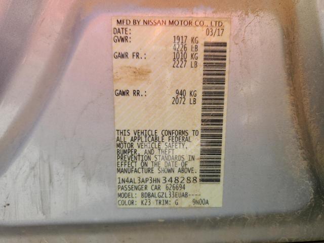 1N4AL3AP3HN348288 Nissan ALTIMA 2.5