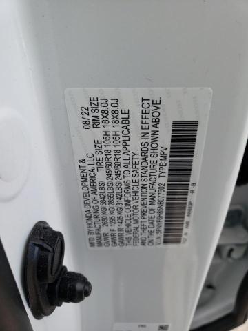 2022 HONDA PILOT TRAI 5FNYF6H85NB077602