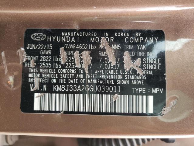 2016 HYUNDAI TUCSON LIM - KM8J33A26GU039011