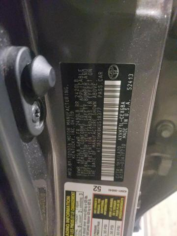 2019 TOYOTA CAMRY HYBR 4T1B21HK8KU518377