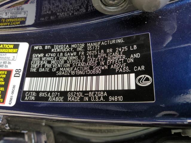 2022 LEXUS ES 350 BAS - 58ADZ1B19NU130690
