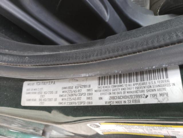 2017 FIAT 500L LOUNG ZFBCFACH0HZ039992