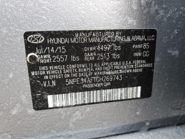 2016 HYUNDAI SONATA 5NPE34AF1GH269743