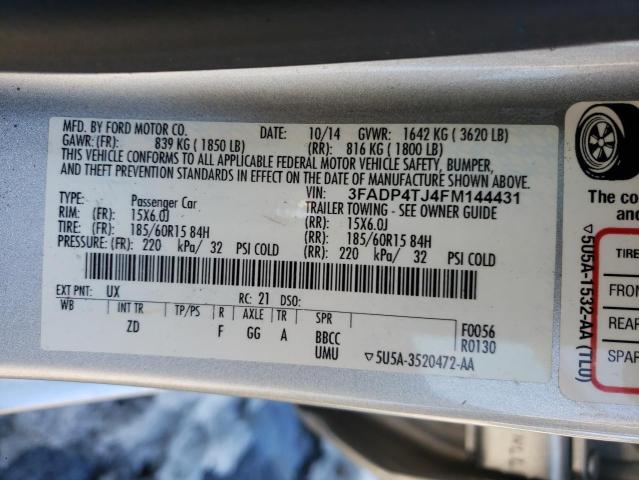 2015 FORD FIESTA S - 3FADP4TJ4FM144431