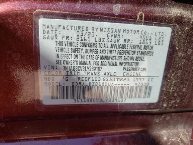 3N1AB8CV3LY239107 Nissan SENTRA SV