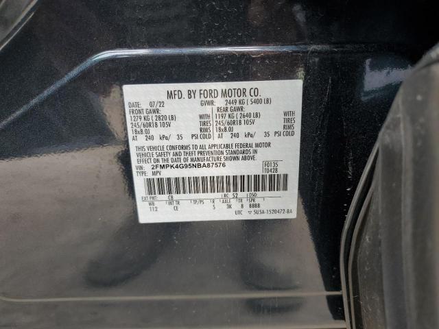 2FMPK4G95NBA87576 2022 FORD EDGE, photo no. 12