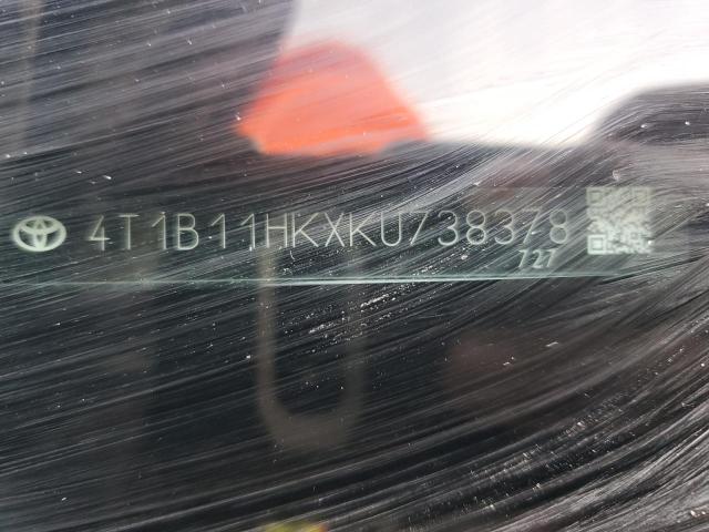 2019 TOYOTA CAMRY 4D 2 - 4T1B11HKXKU738378