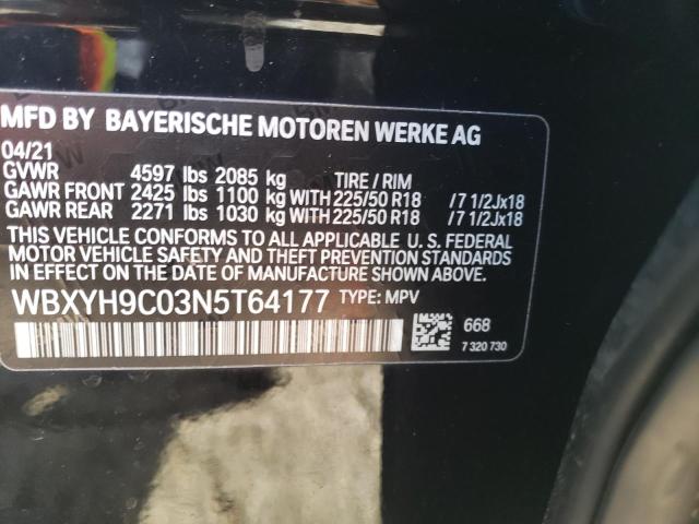 WBXYH9C03N5T64177 BMW X2 Sdrive28i