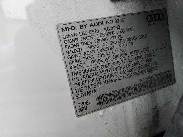 2017 AUDI Q7 PRESTIG - WA1VAAF78HD011260