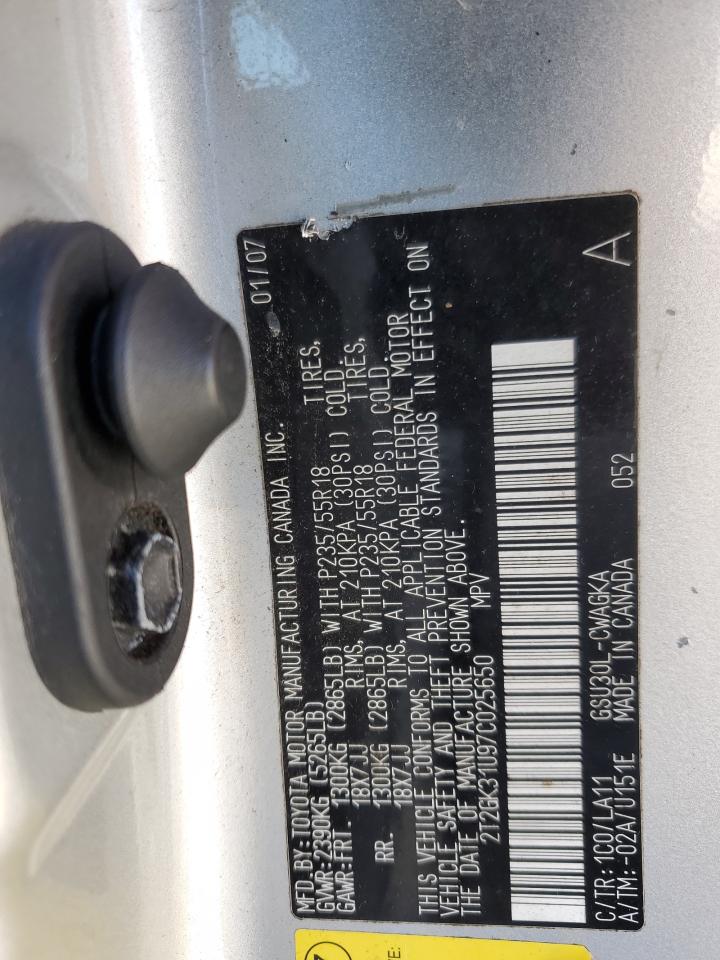 2T2GK31U97C025650 2007 Lexus Rx 350