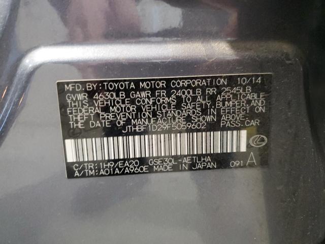 2015 LEXUS IS 250 - JTHBF1D29F5059602