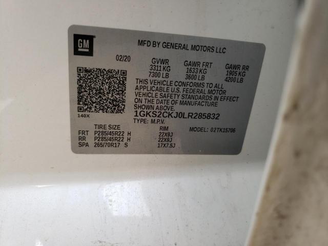 1GKS2CKJ0LR285832 GMC YUKON DENALI