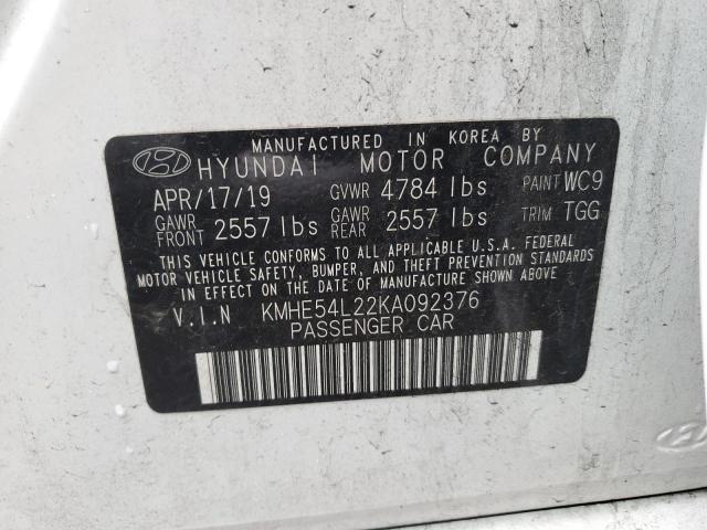 2019 HYUNDAI SONATA PLU - KMHE54L22KA092376