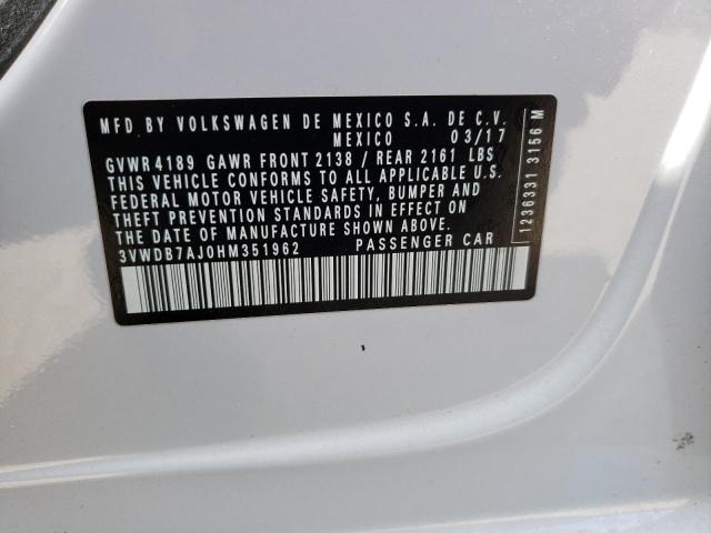 2017 VOLKSWAGEN JETTA SE - 3VWDB7AJ0HM351962