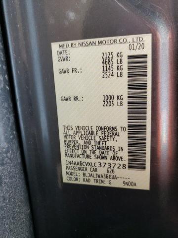 1N4AA6CVXLC373728 Nissan MAXIMA SV