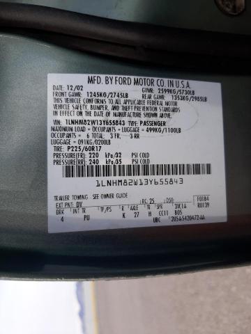 1LNHM82W13Y655843 Lincoln Town Car Signature