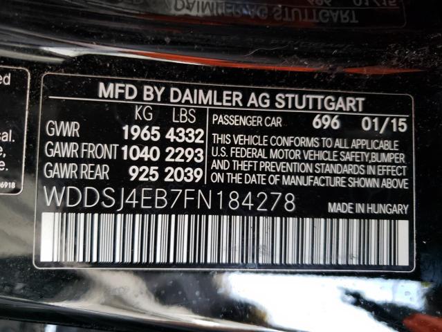 2015 MERCEDES-BENZ CLA 250 - WDDSJ4EB7FN184278
