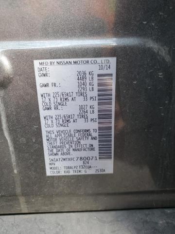 5N1AT2MTXFC780071 Nissan ROGUE S
