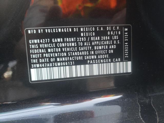 2016 VOLKSWAGEN GTI S/SE - 3VW447AU7GM066131