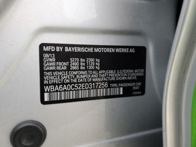 WBA6A0C52ED317256 BMW 640 I Gran Coupe