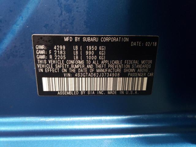 4S3GTAD62J3734908 Subaru Impreza Premium Plus