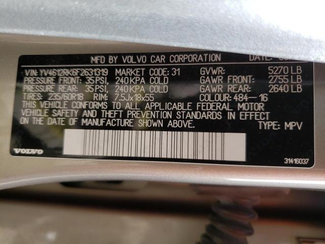 YV4612RK6F2631319 Volvo Xc60 T5 Premier