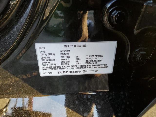 7SAYGDEE8NF441008 Tesla Model Y