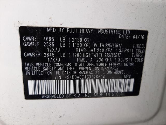 4S4BSACC1G3326604 Subaru Outback 2.5i Premium