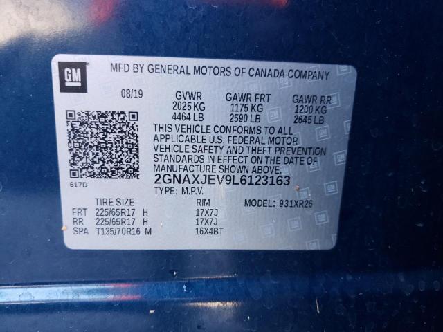 2020 CHEVROLET EQUINOX LT - 2GNAXJEV9L6123163