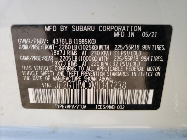 JF2GTHMCXMH347238 Subaru Crosstrek Limited