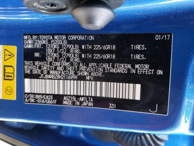 2017 LEXUS NX 200T BA - JTJBARBZ8H2116999