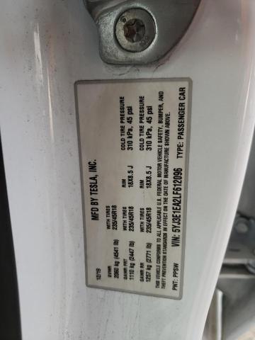 5YJ3E1EA2LF612096 Tesla MODEL 3