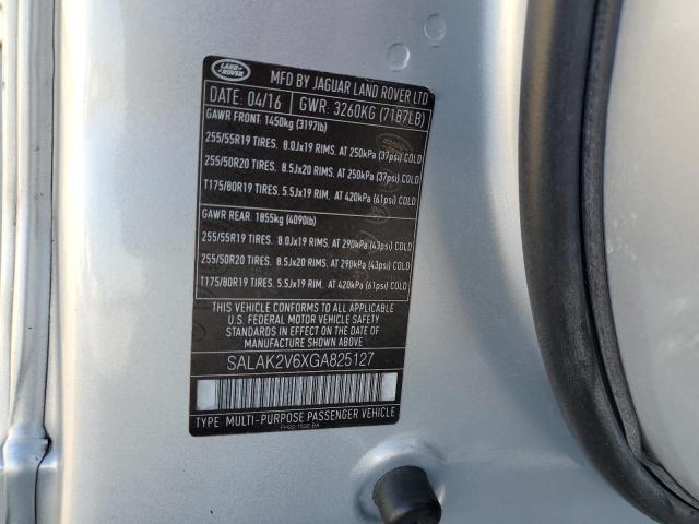 SALAK2V6XGA825127 Land Rover LR4