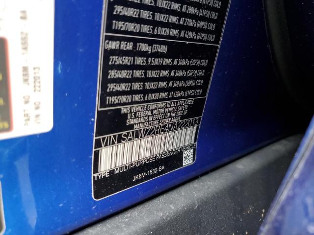 SALWZ2RE4NA222013 Land Rover RANGEROVER