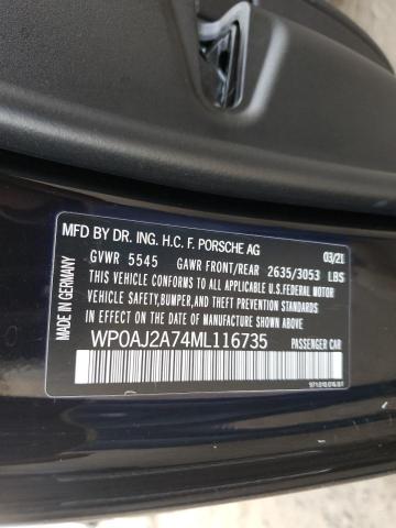 2021 PORSCHE PANAMERA B - WP0AJ2A74ML116735
