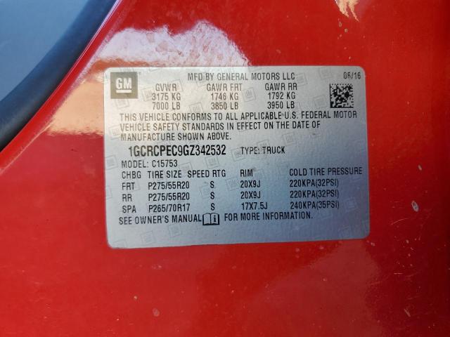 2016 CHEVROLET SILVER1500 - 1GCRCPEC9GZ342532