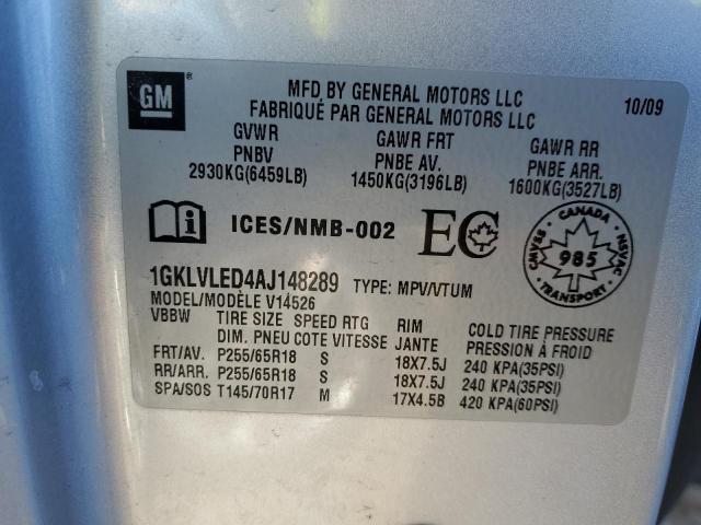 1GKLVLED4AJ148289 GMC ACADIA SLE