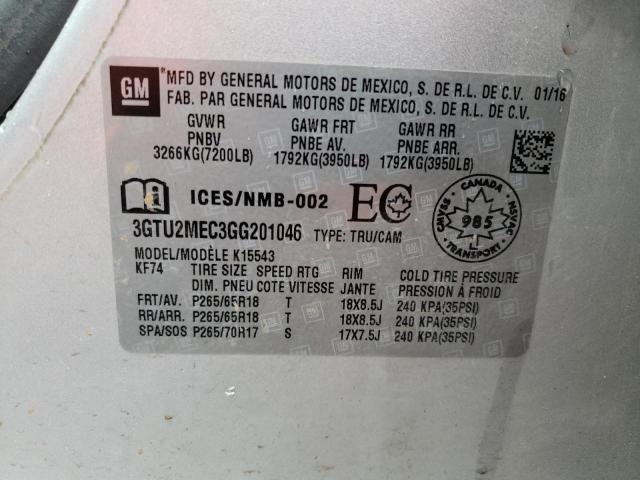 3GTU2MEC3GG201046 GMC Sierra K1500 Sle